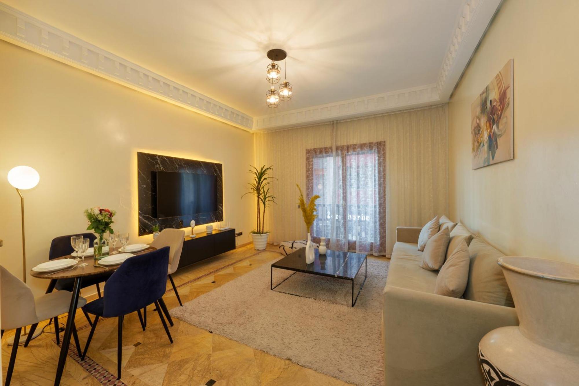 Appartement Haut Standing Gueliz Plaza Avec Vue Маракеш Екстериор снимка