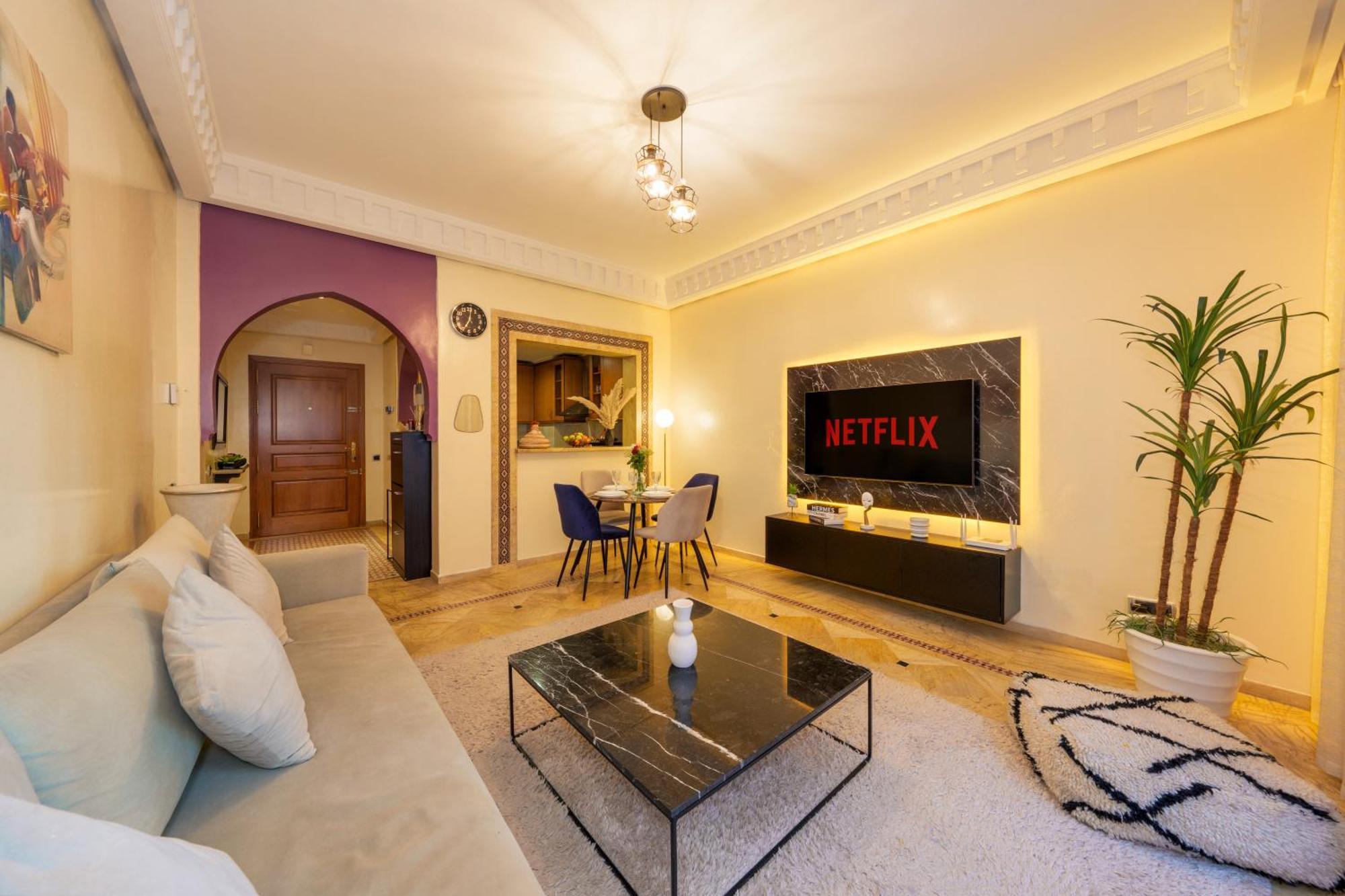 Appartement Haut Standing Gueliz Plaza Avec Vue Маракеш Екстериор снимка