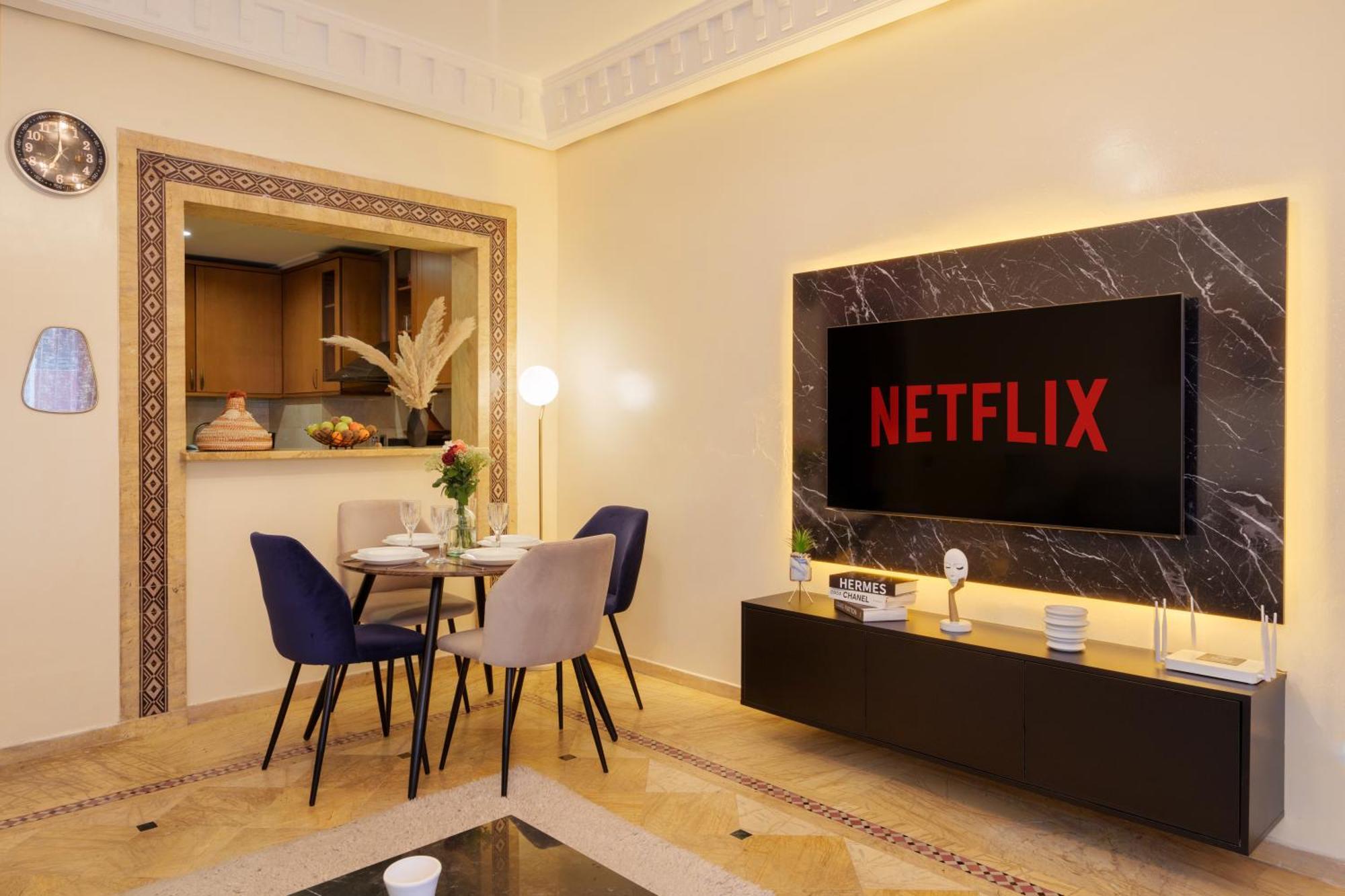 Appartement Haut Standing Gueliz Plaza Avec Vue Маракеш Екстериор снимка
